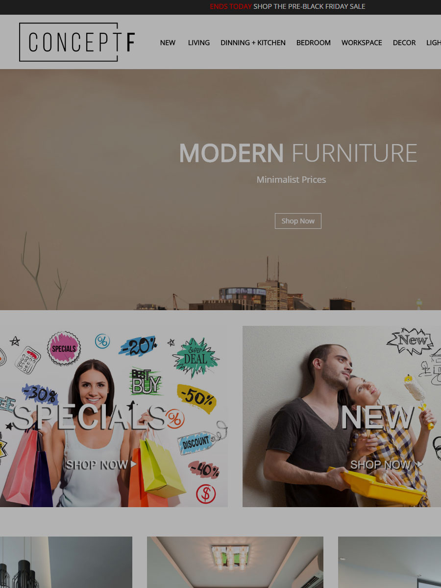 ConceptF ecommerce website